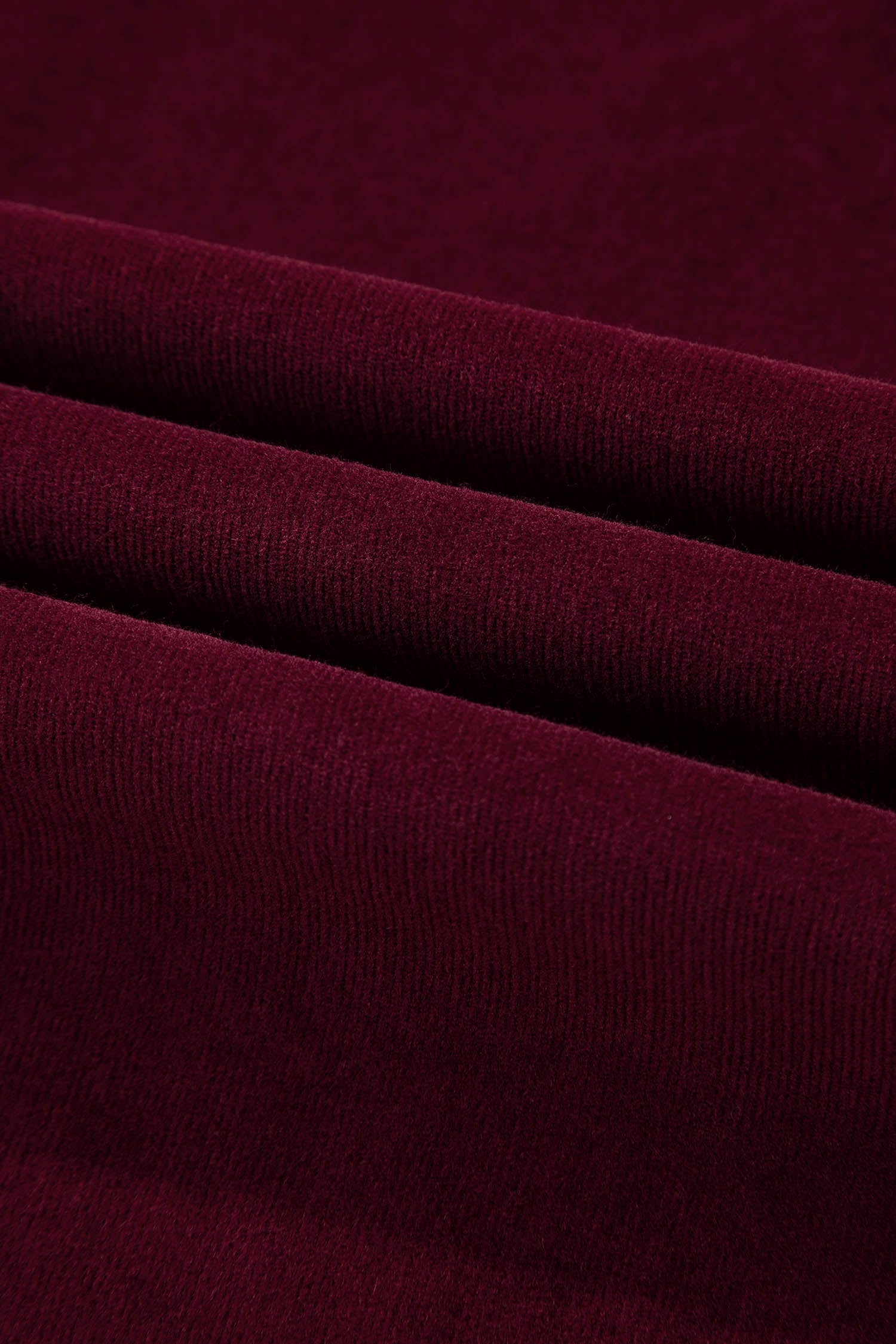Solid Corduroy High Waist Wide Leg Pants