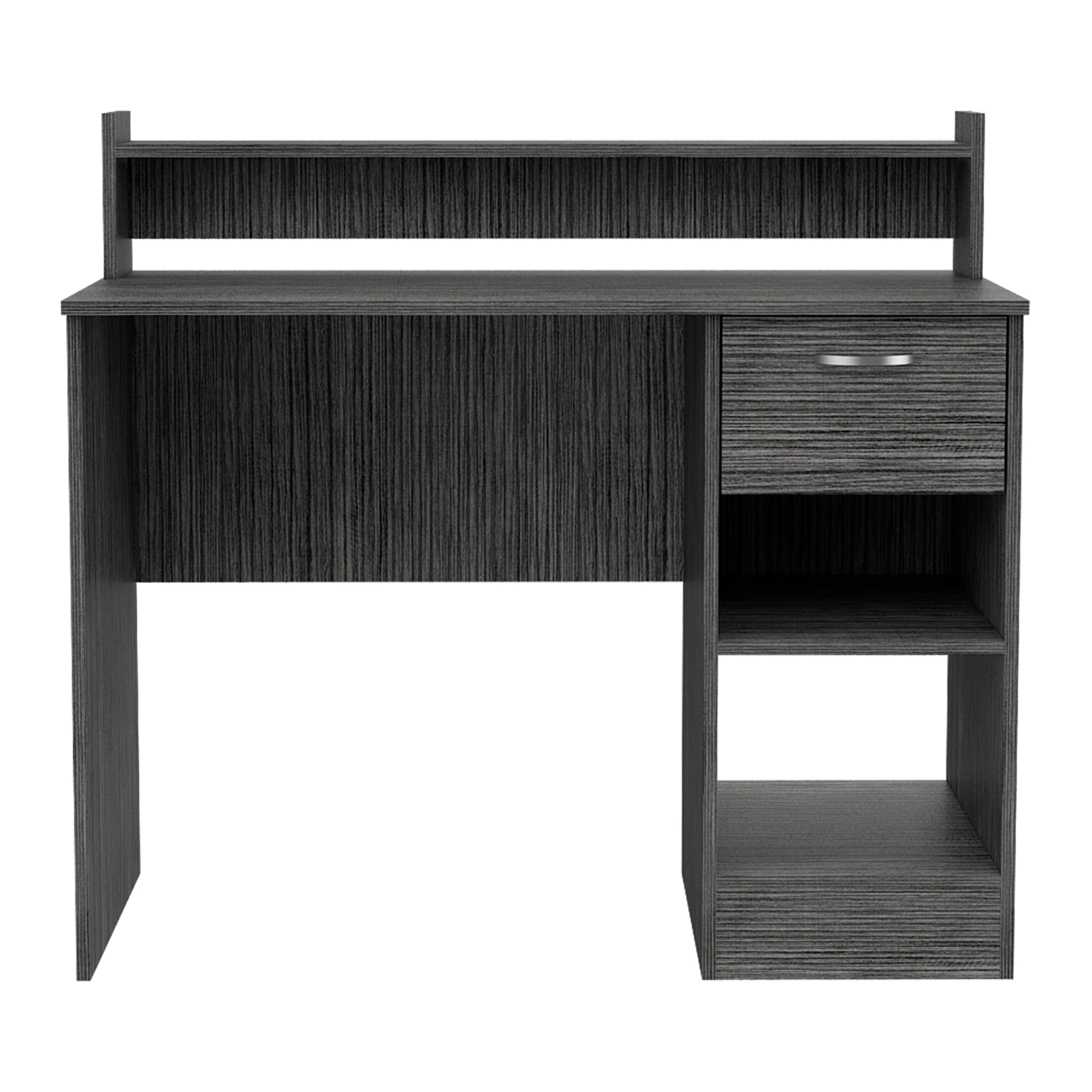 Charlotte Computer Desk with 2 Storage Shelves and Drawer