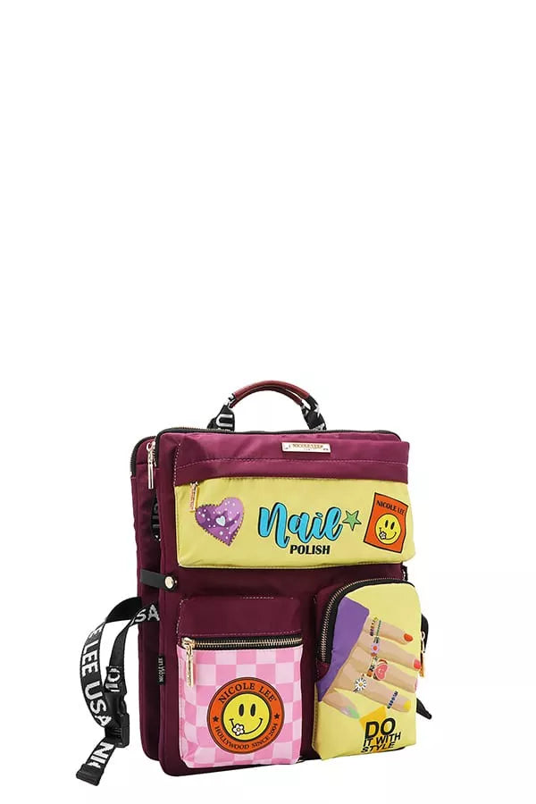Nicole Lee USA Multi Pocket Travel Backpack Vintage Style