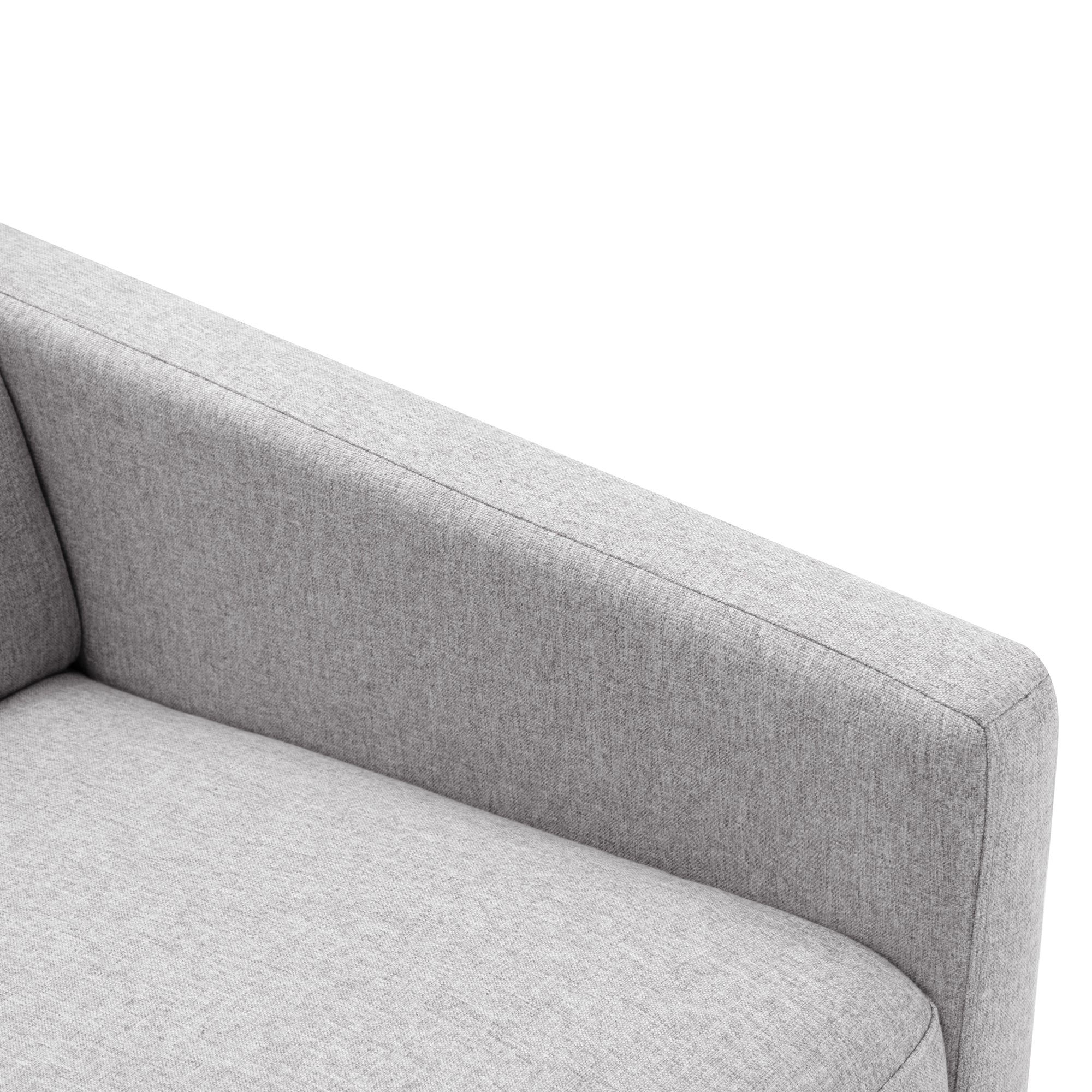 Modern Upholstered Rocker Nursery Chair Plush Seating Glider Swivel Recliner Chair, Gray Linen