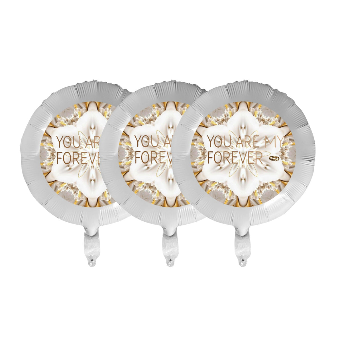 You Are My Forever 18-inch Custom Aluminum Foil Balloons - Pack of 3 (Made in USA)