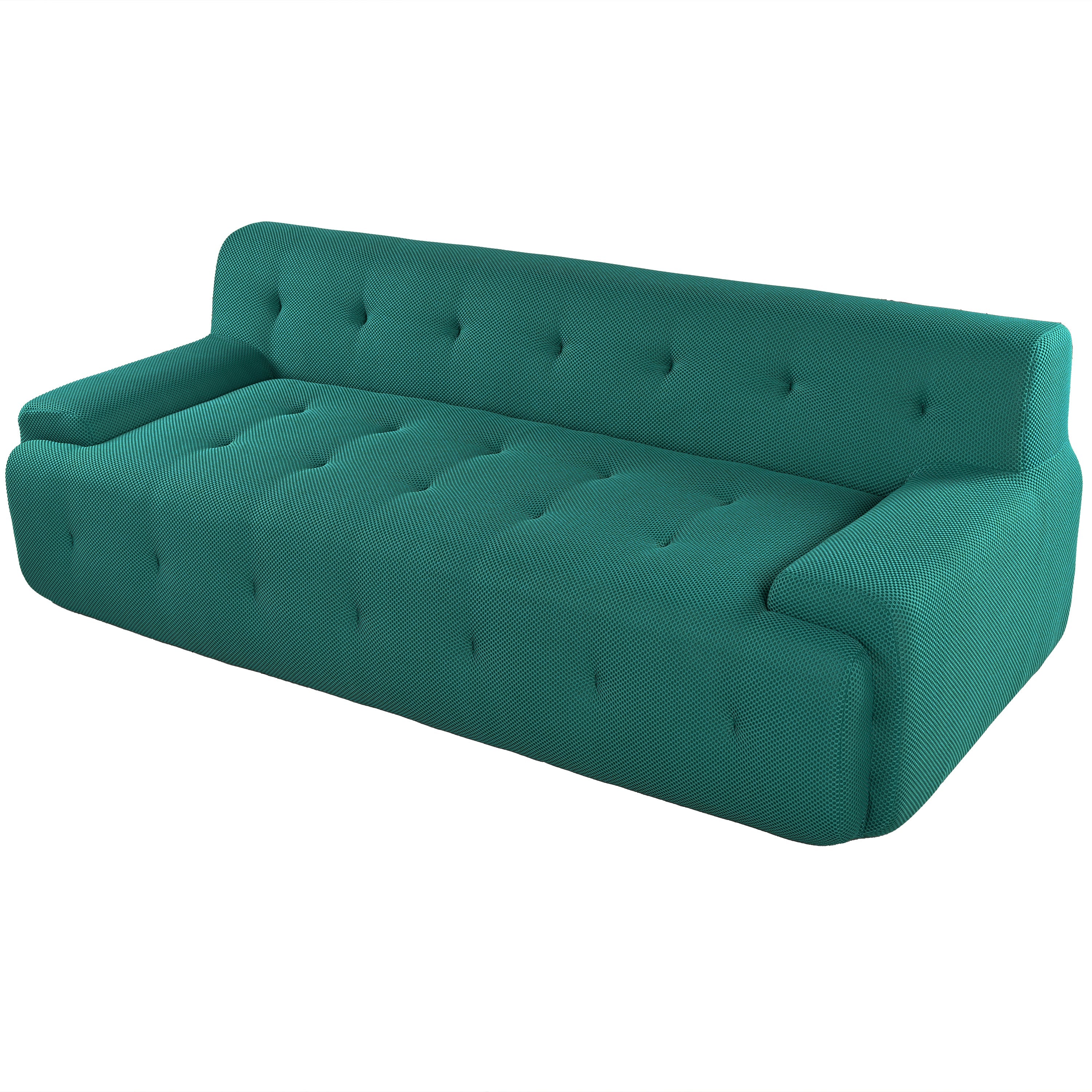 U_Style 86.2'' Modern Minimalist Style Tufted Design Upholstered Sofa, 3-Seat Compression Sofa for Living Room, Bedroom, and Apartment