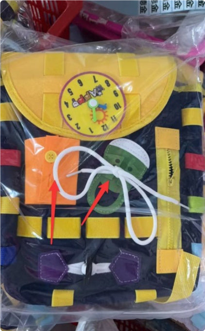 Toddler Busy Board Backpack – Educational Activity Toy