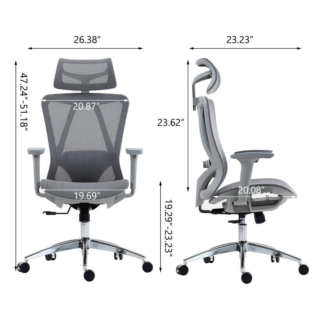 High Back Mesh Office Chair:8360HW-GR