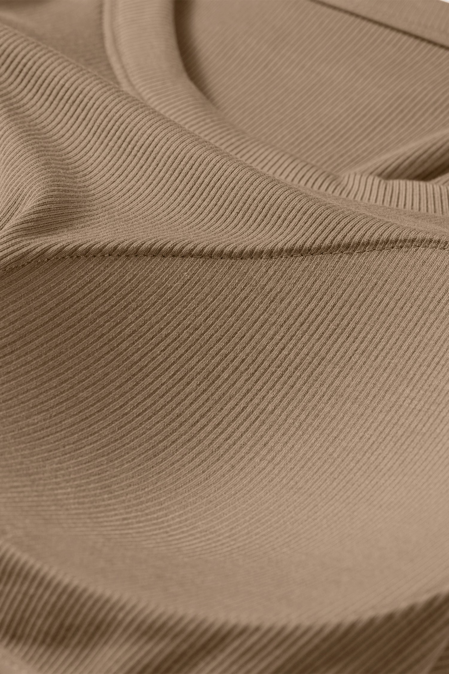 Solid Ribbed Knit Padded Tank Top