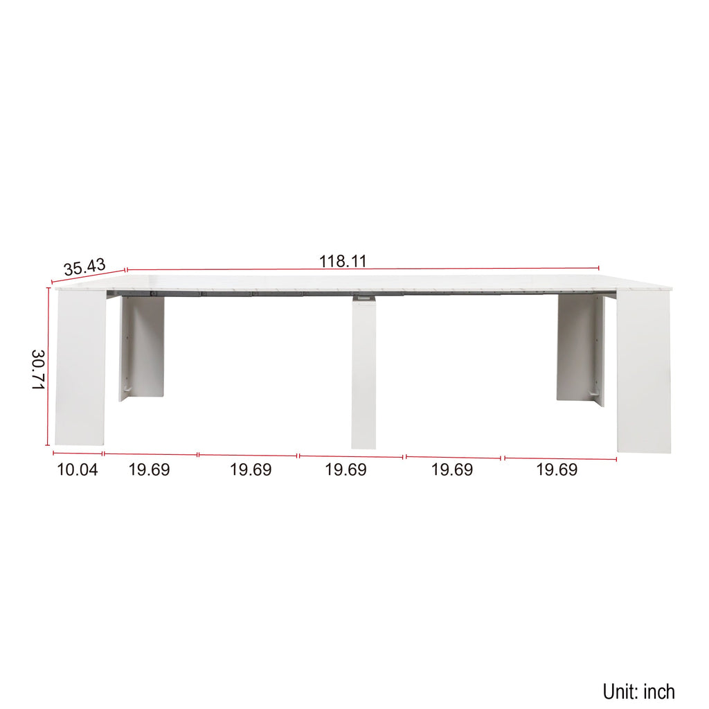 Multifunctional extendable console table