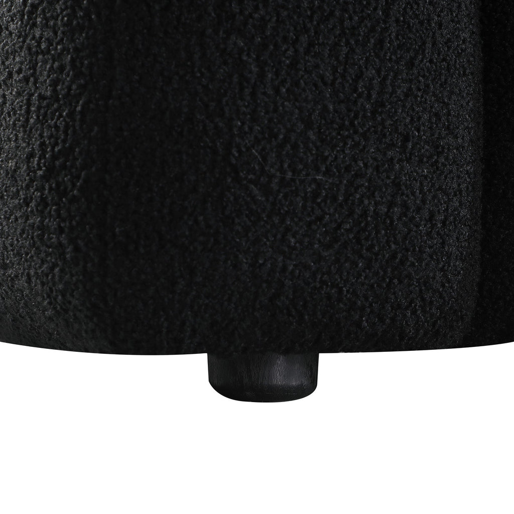 84.3 length ,35.83' deepth ,human body structure for USA people,  marshmallow sofa,boucle sofa ,black color,3 seater