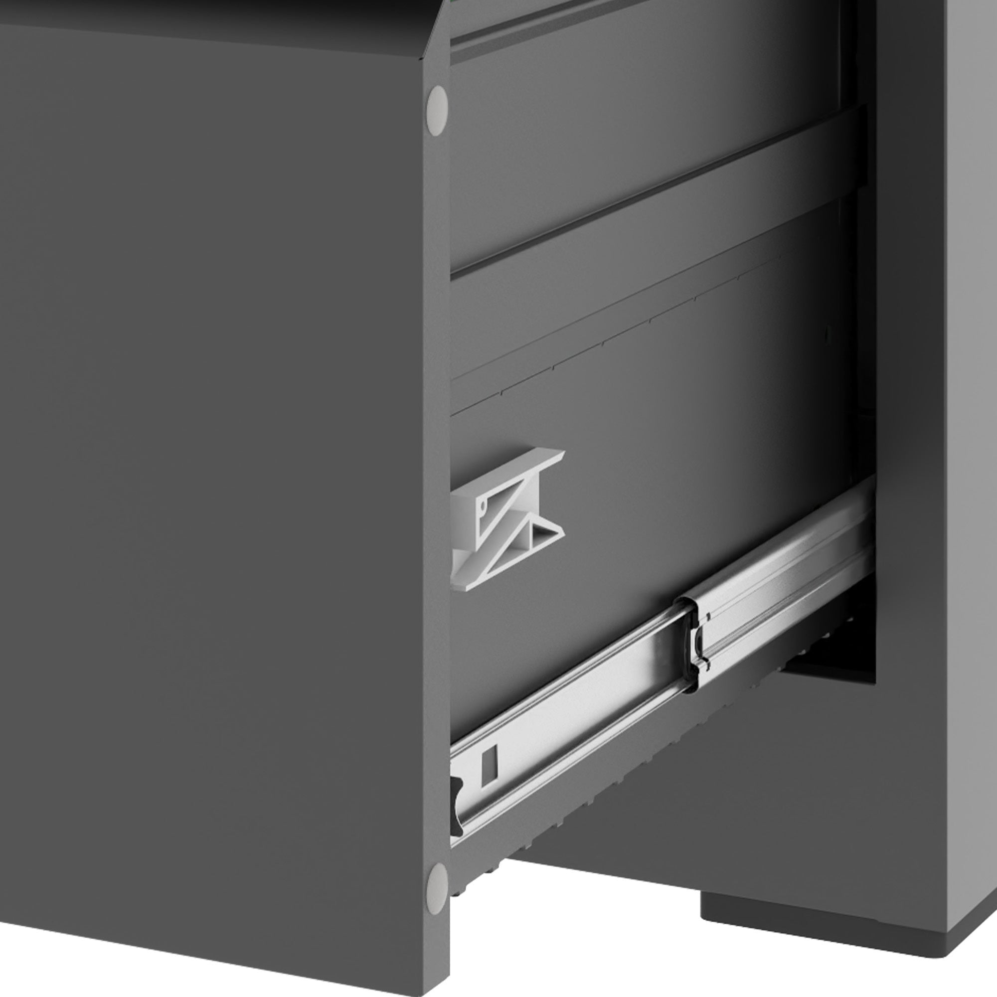 Premium 2 Drawer Metal Lateral File Cabinet with Lock, Black Steel Wide Horizontal Filing Cabinets for Home Office