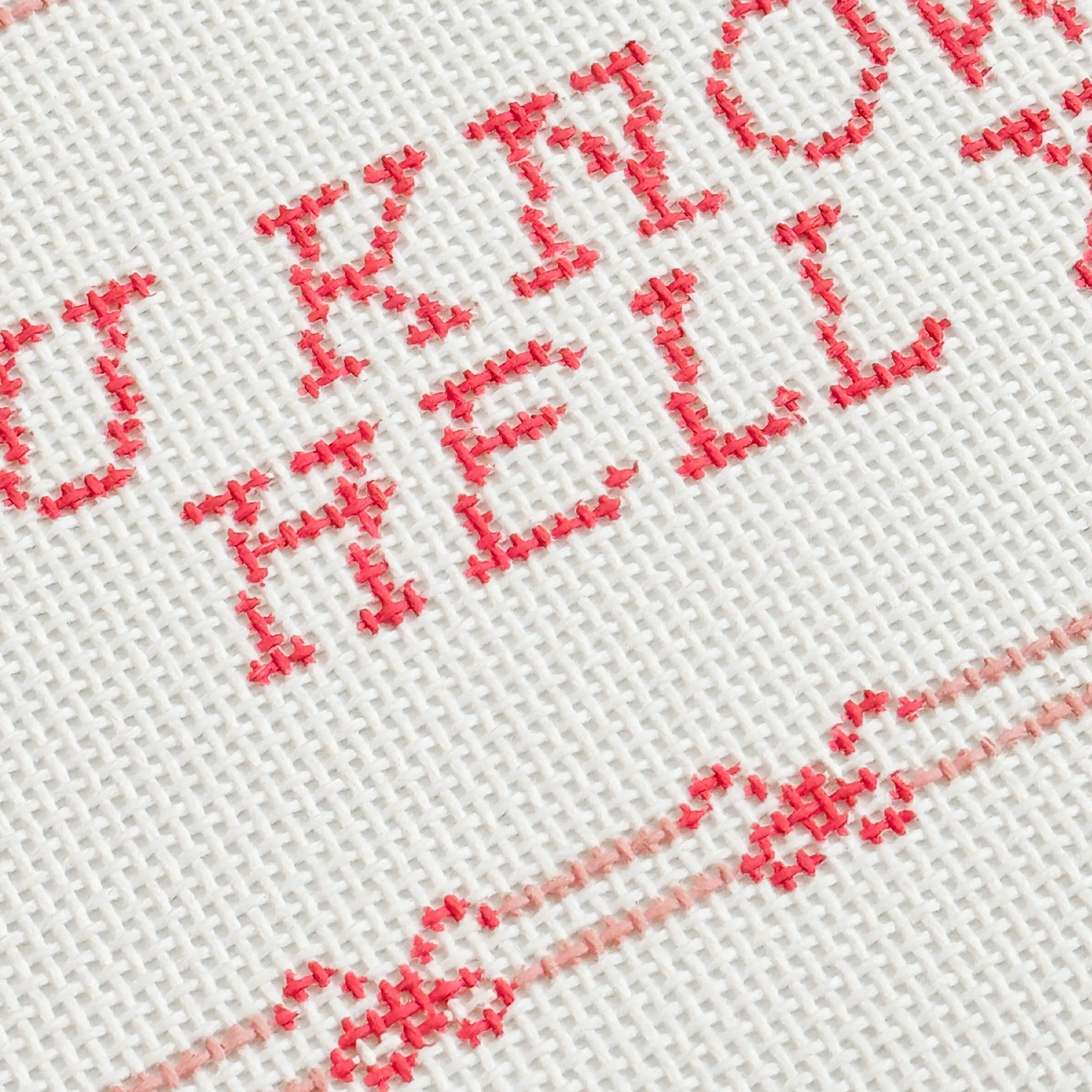 Cotswold Co Designs - Cheeky Saying Bow Needlepoint Canvas 13 Mesh 10x6”