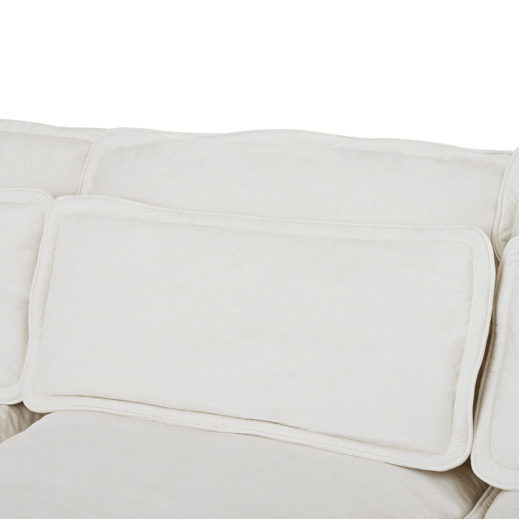 U_Style Double-Layer Cushion Modular Sofa, Freely Combinable, 4-Seater with Storage Function, Includes 4 Soft Cushions, Perfect for Living Rooms, Offices, and Apartments