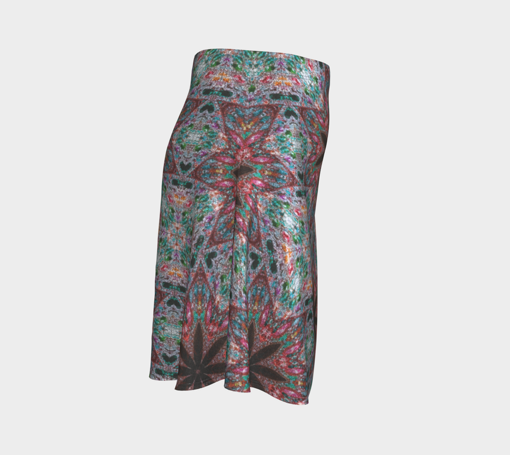 Silver Star Pattern Glitter Flared Skirt