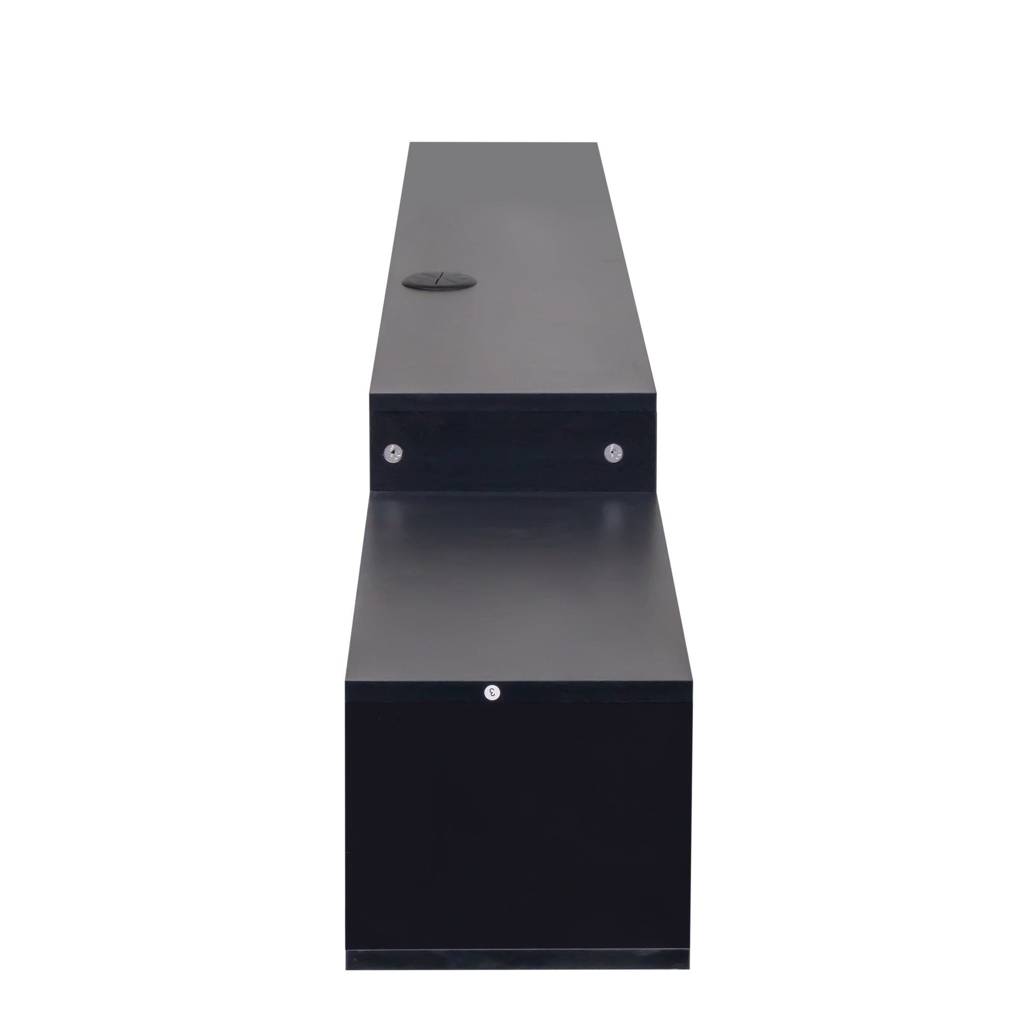 65.35in Wall Mounted Floating  TV Stand with 20 Color LEDs and Charging Station