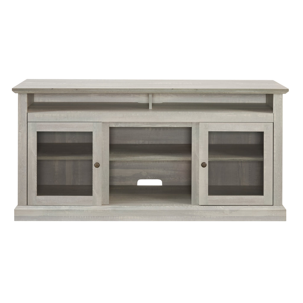 Contemporary TV Media Stand Modern Entertainment Console for TV Up to 65' with Open and Closed Storage Space, Stone Gray, 60'W*15.75'D*29'H