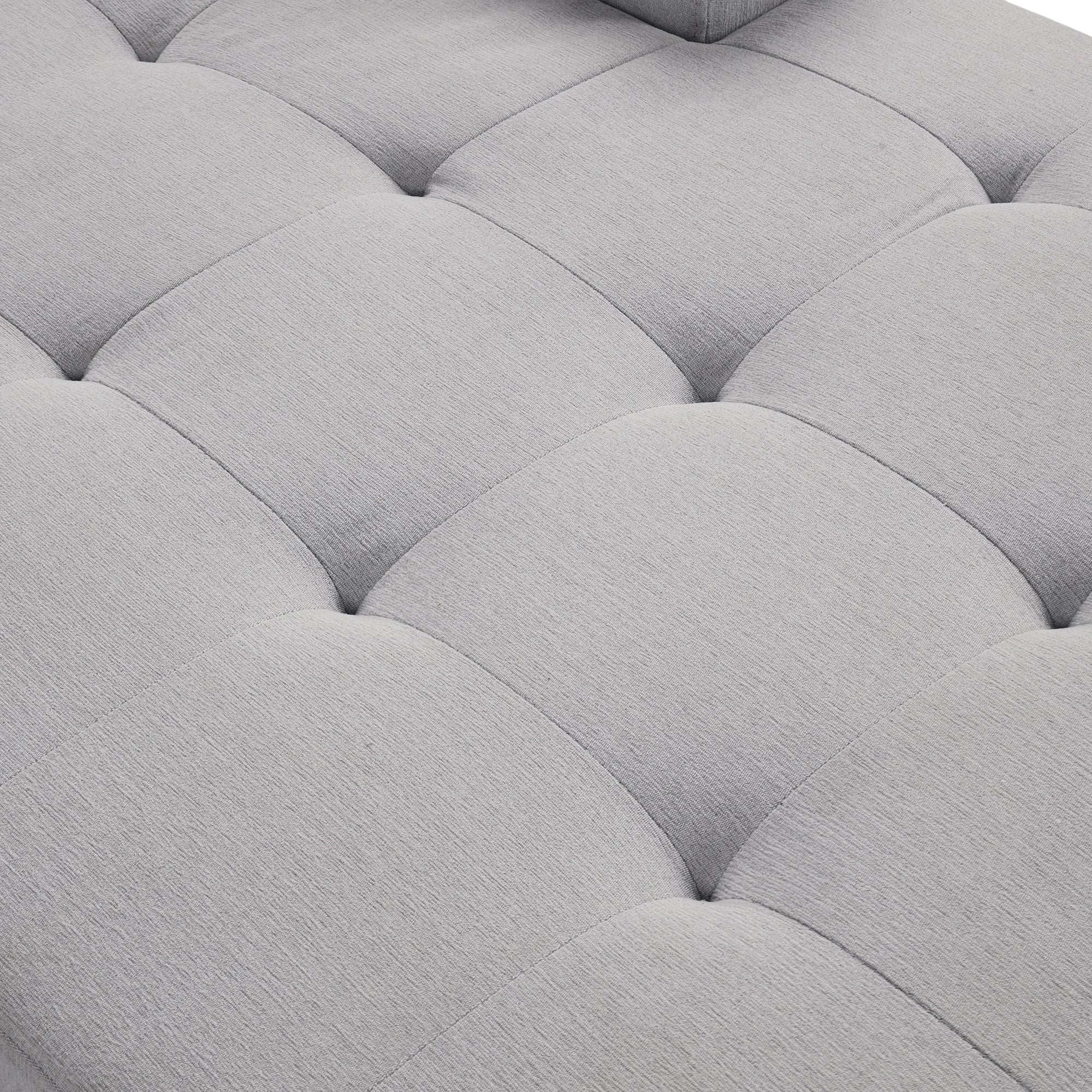 U_Style Sectional Sleeper Sofa with Pull-out Bed and Lounge Chair, USB and Type-C Interfaces, Suitable for Living Room, Office, and Spacious Spaces