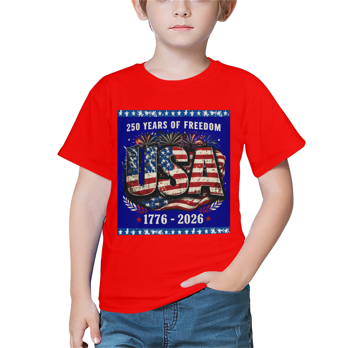 Kid's 250 Years of Freedom USA T-shirt