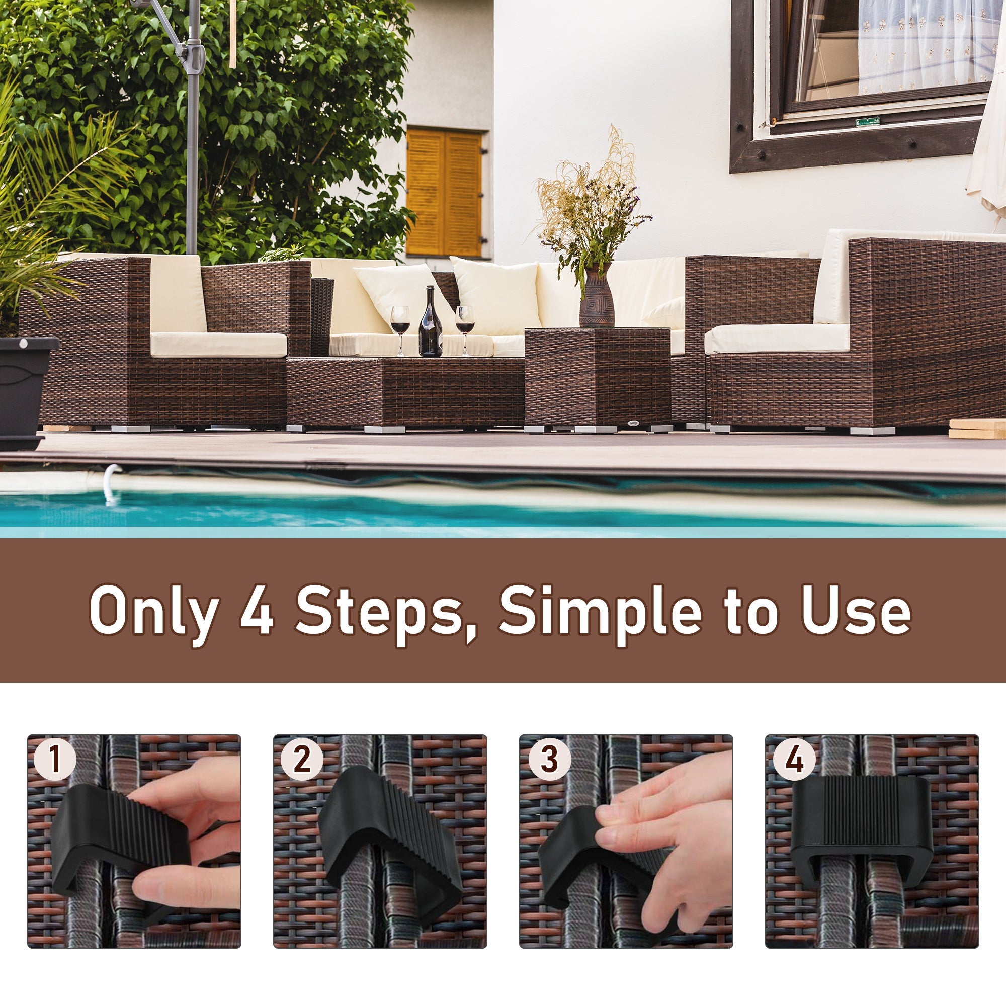 Sofa Connector Clip Furniture Clips, Outdoor Sectional Couch Connectors, Wicker Furniture Chair Clamps