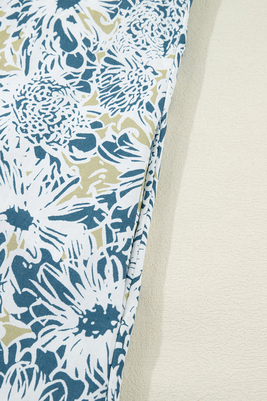 Floral Stripe Patchwork Collared Short Sleeve Mini Dress