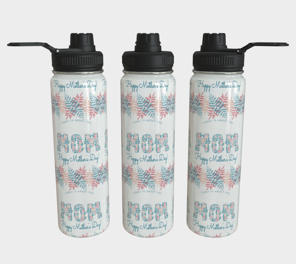 Mother's Day Today is About Mom Steel Water Bottle