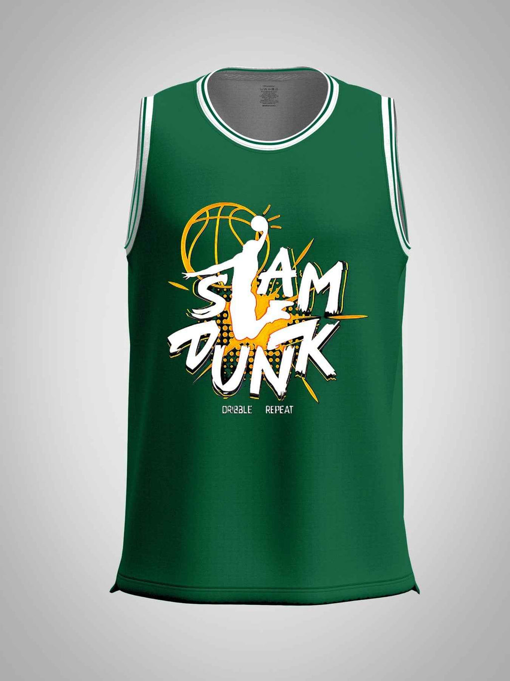 Slam Dunk Adult Green Basketball Jersey | Ships From USA