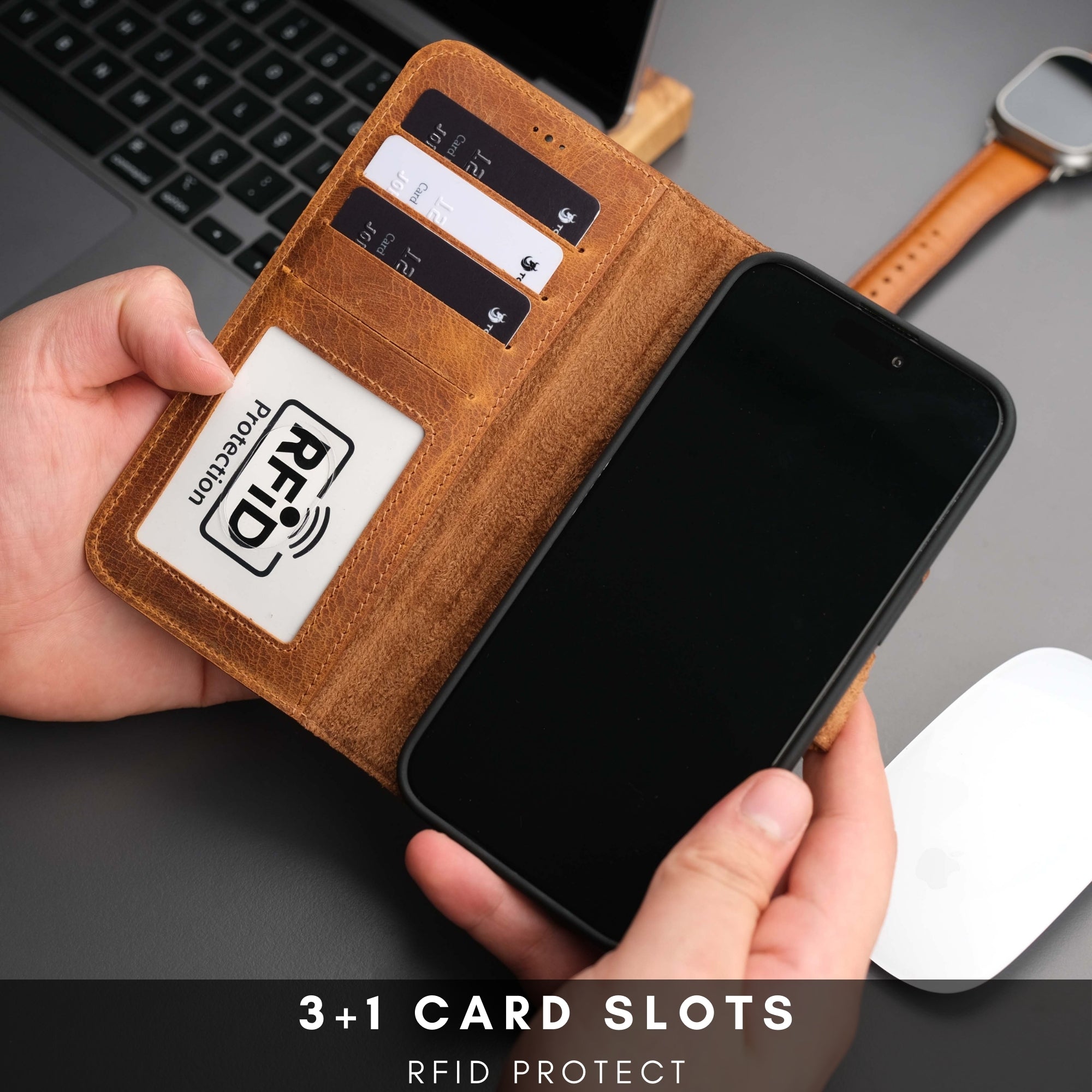 Casper Leather iPhone 14 Pro Max Wallet Case | MagSafe
