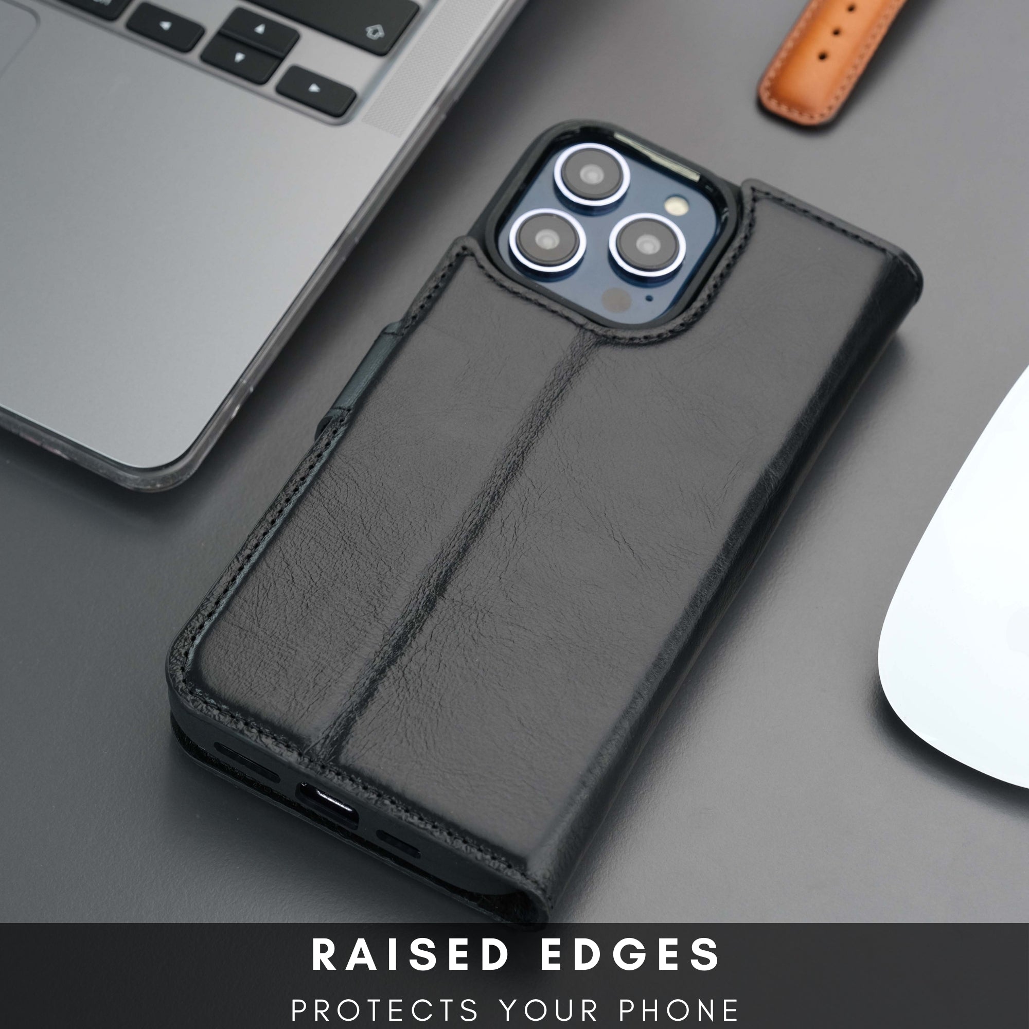Casper Leather iPhone 15 Pro Max Wallet Case | Detachable MagSafe Compatible RFID Protection
