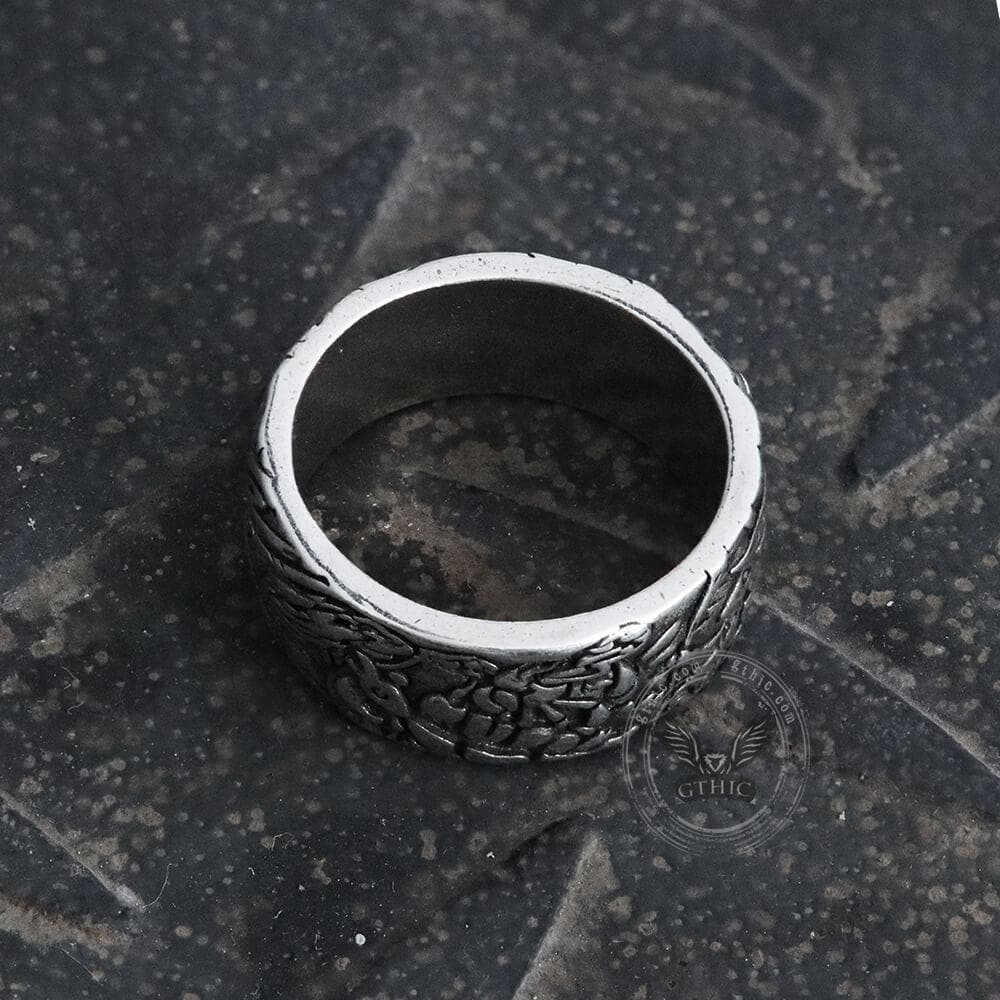 Cat In Flowers Alloy Ring