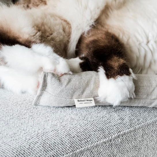 Boba & Vespa Cat Kicker Toy for Bunny Kicks in Hemp and Cotton with Organic Catnip