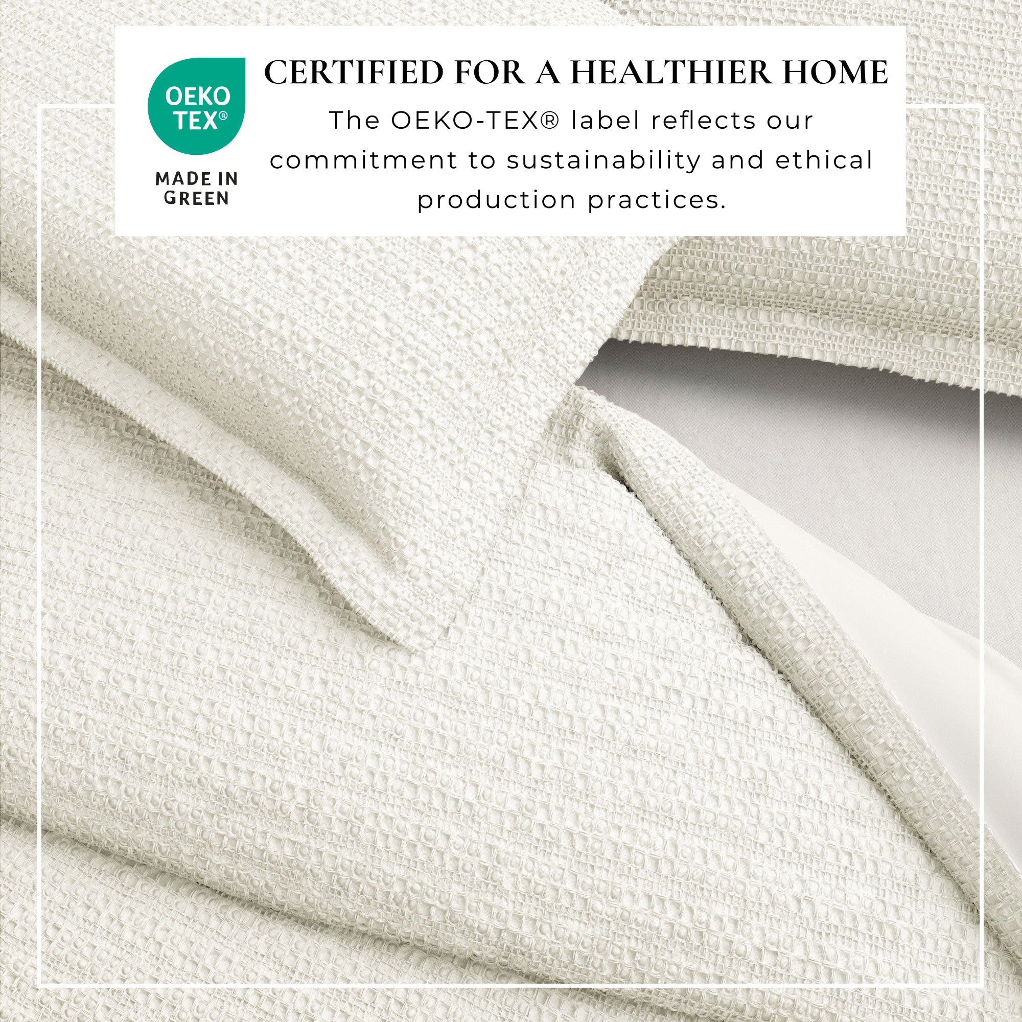 100% Cotton Honeycomb Waffle Duvet Set - Mattea Collection