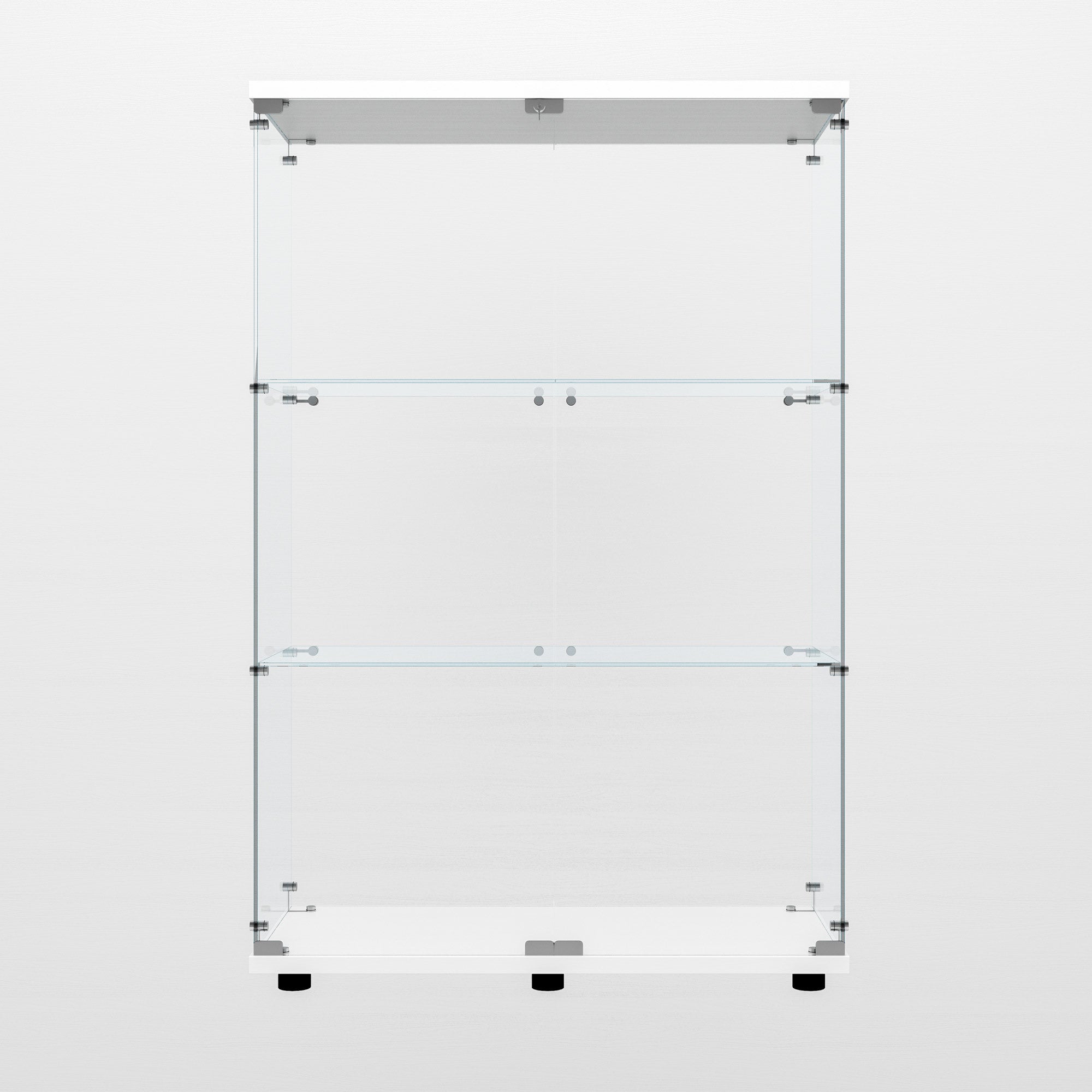 Tempered Glass Display Cabinet,Wine Cabinet,storage Cabinet,File Cabinet,with Battery-powered paipai light,Adjustable Floor Feet,Suitable for uneven ground,Can be placed anywhere,color:white