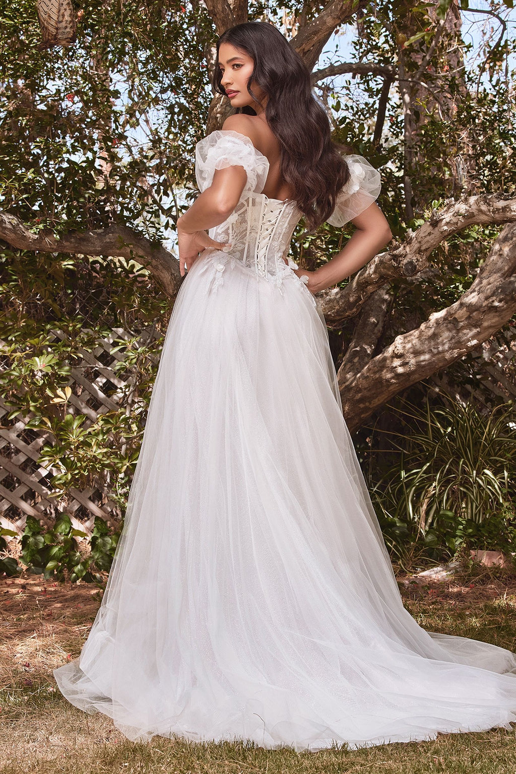 STRAPLESS FLORAL BALL GOWN CDCB080W