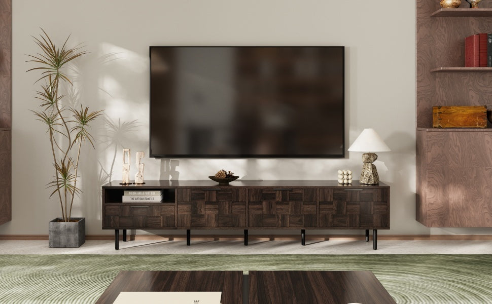 78 ' Mid Century Modern TV Stand for 65+ Inch TVs, TV Console with Storage Cabinets for Living Room, Entertainment Center Storage
