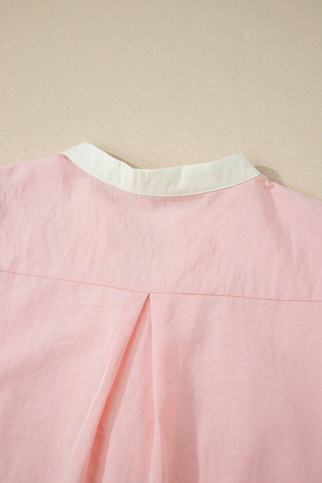 Scallop Trim Colorblock Puff Sleeve Mini Dress