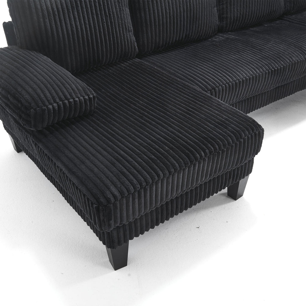 [VIDEO provided][New]U-Shaped Couch with Oversized Seat,4-Seat Sofa  with Double Chaise,Comfortable and spacious indoor furniture for Living Room,Apartment