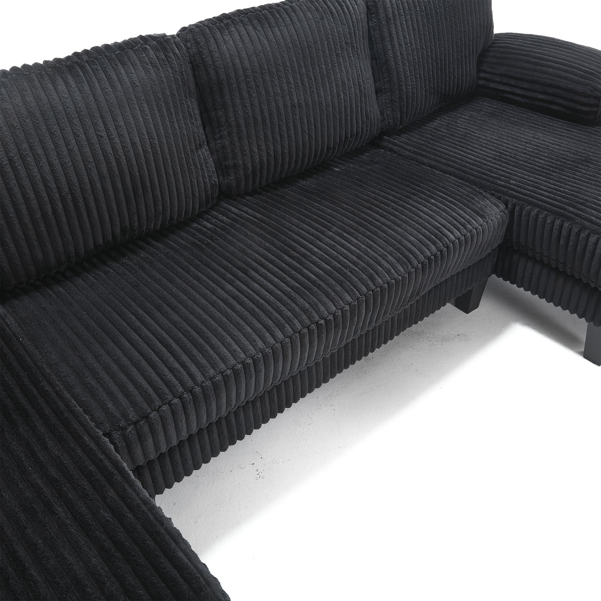 [VIDEO provided][New]U-Shaped Couch with Oversized Seat,4-Seat Sofa  with Double Chaise,Comfortable and spacious indoor furniture for Living Room,Apartment