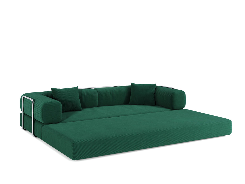78.8inch  Modular Sectional Sofa, Convertible Pudding Block Sofa, Floor Standing Sofa Bed Arm Comfort Sofa Bed, Compression Sofa for Living Room and Bedroom -  (Green)