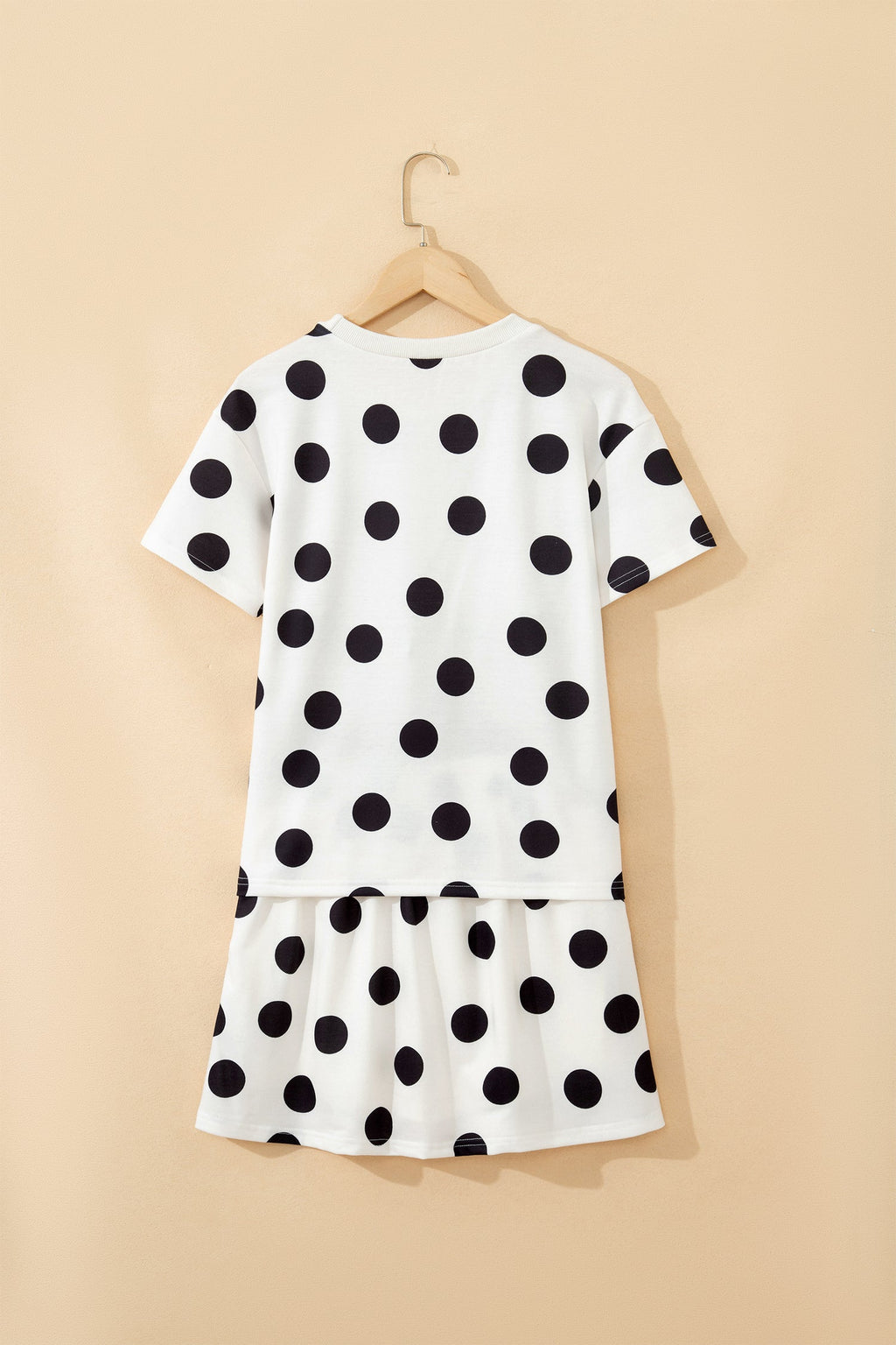 Polka Dot Short Sleeve Top & Mini Skort Set
