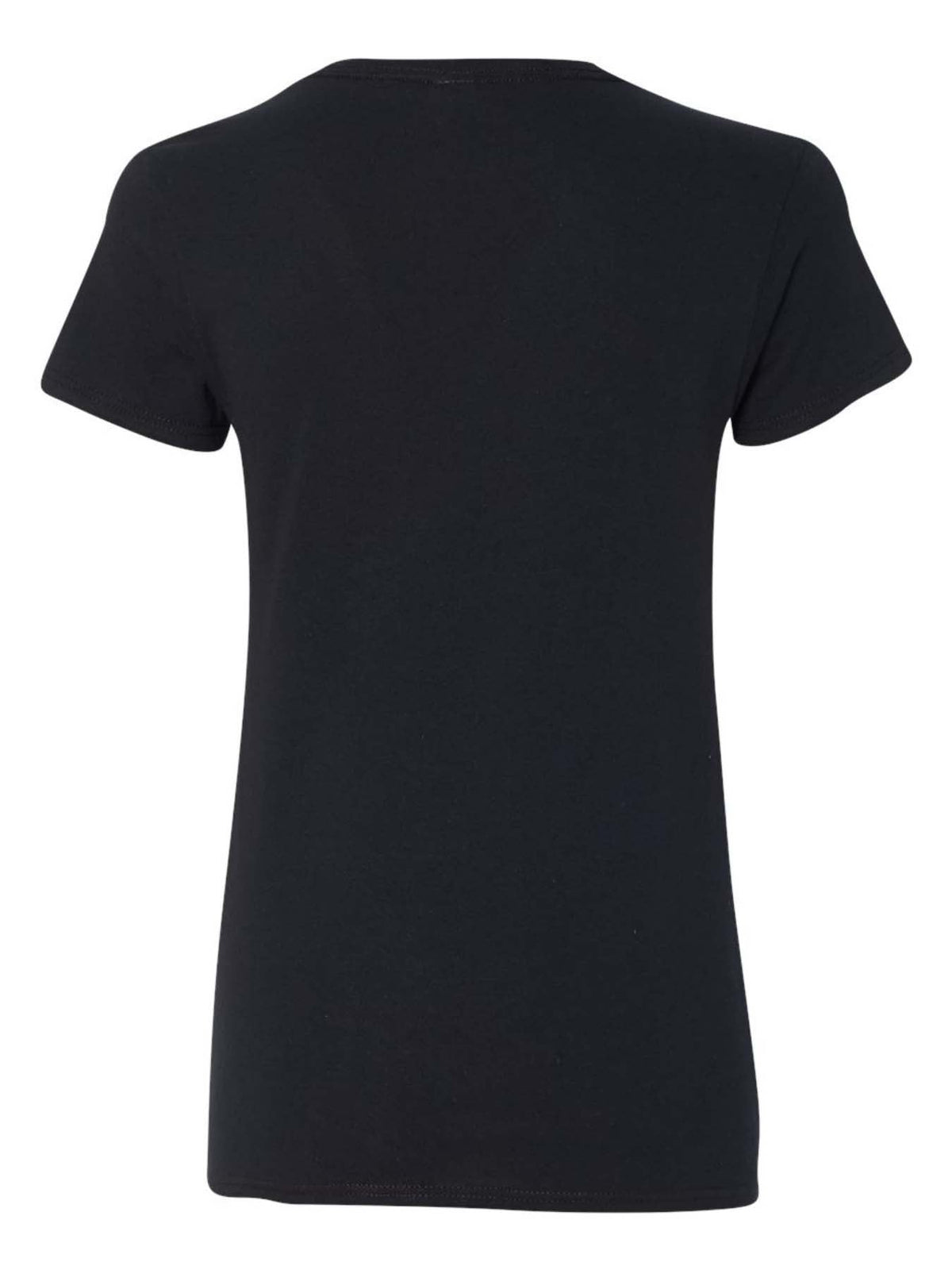 Ethereal Wolf in the Moonlight Cotton V-neck T-shirt for Women (Front Printing)