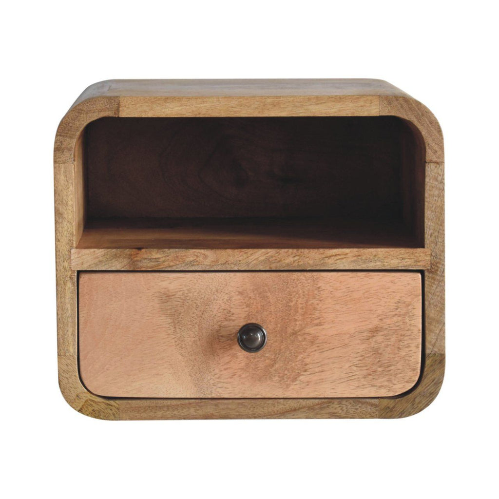 Curved Upper Slot Floating Nightstand