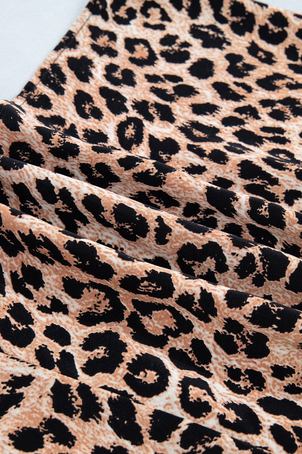 Cheetah Contrast Lace Ruffle Wide Leg Jumpsuit