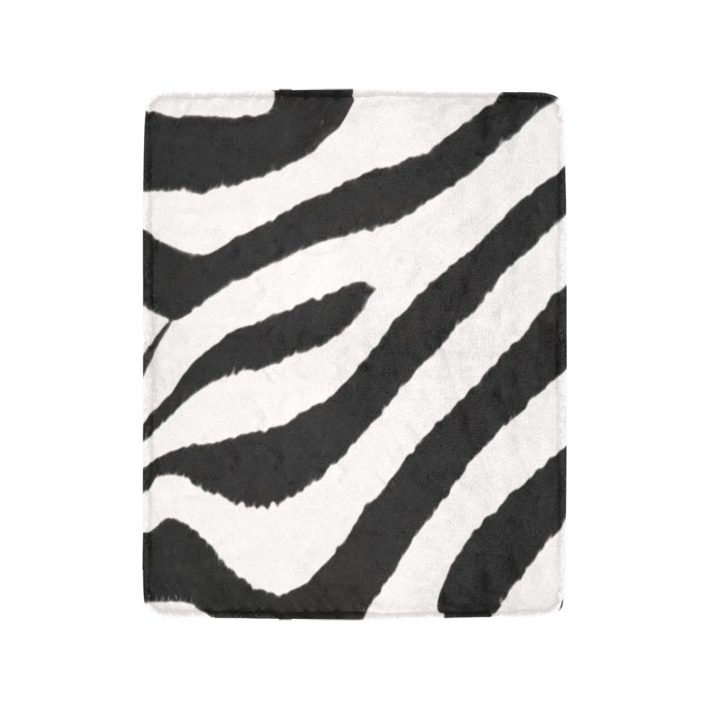 Zebra Stripes Cozy Ultra-Soft Micro Fleece Blanket 40" x 50" (Made in USA)
