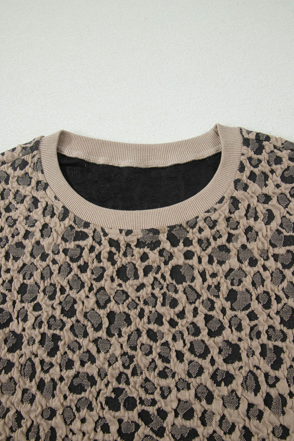 Leopard Textured Sleeveless Mini Dress