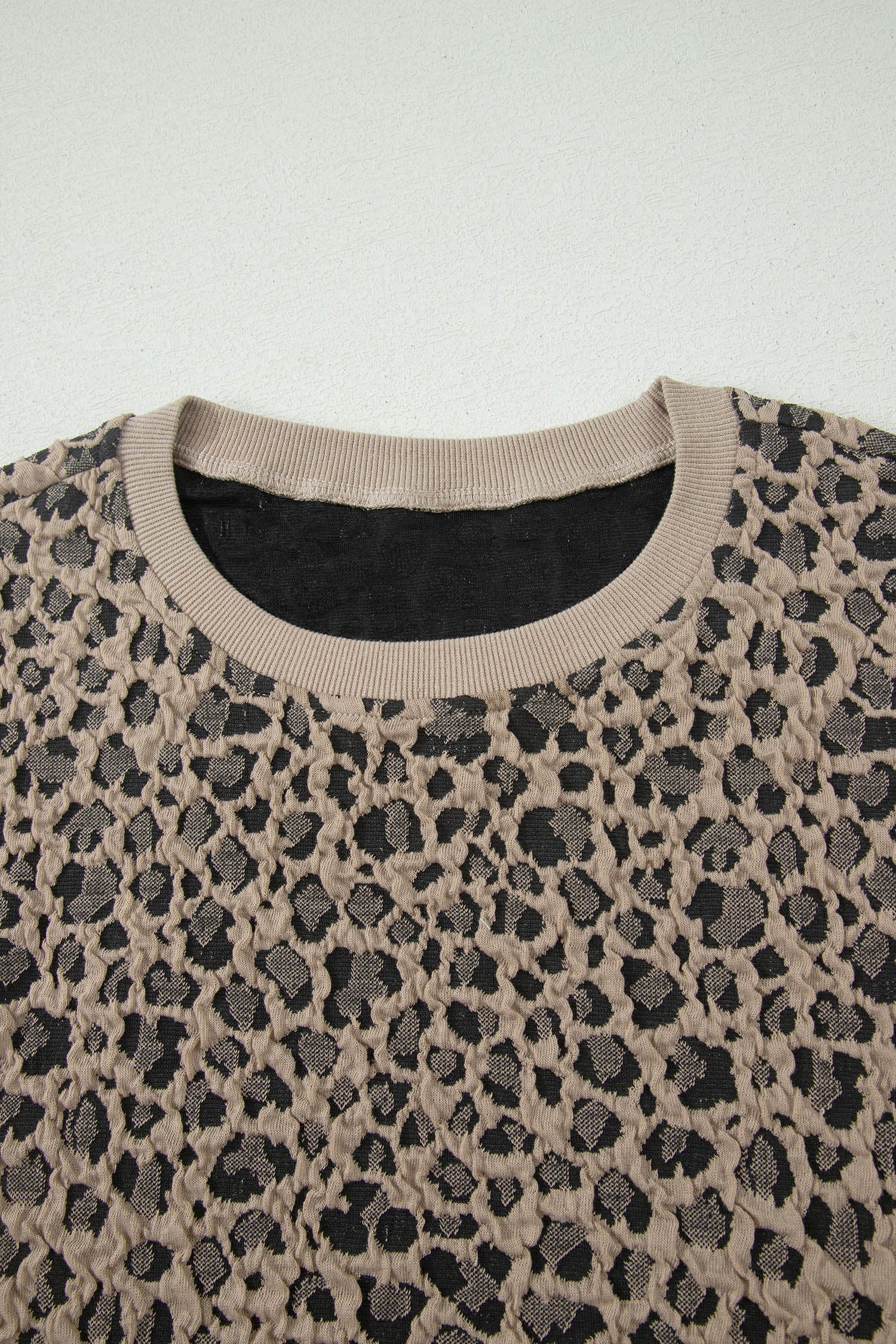 Leopard Textured Sleeveless Mini Dress