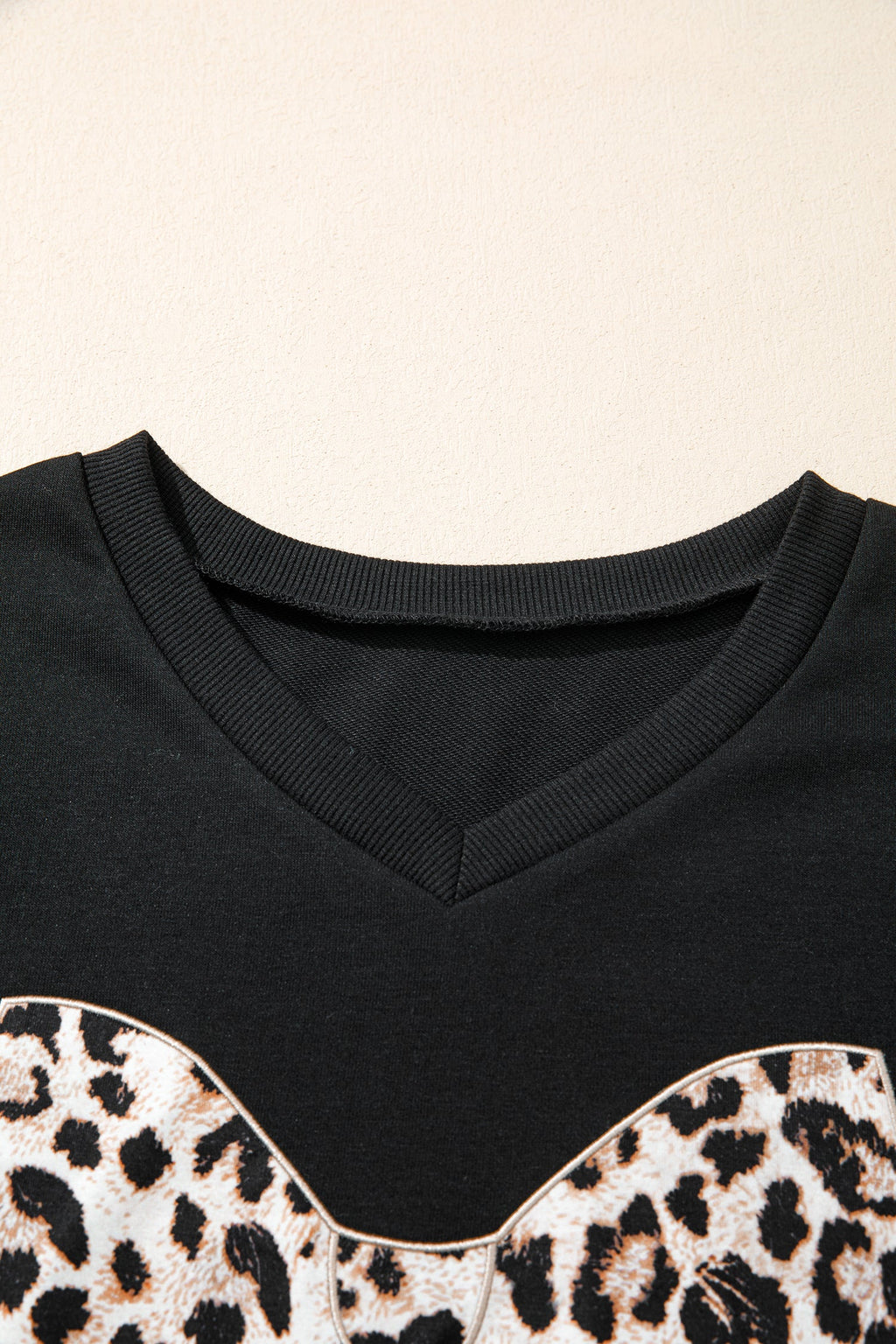 Leopard Bow Patch Tee & Drawstring Shorts Set