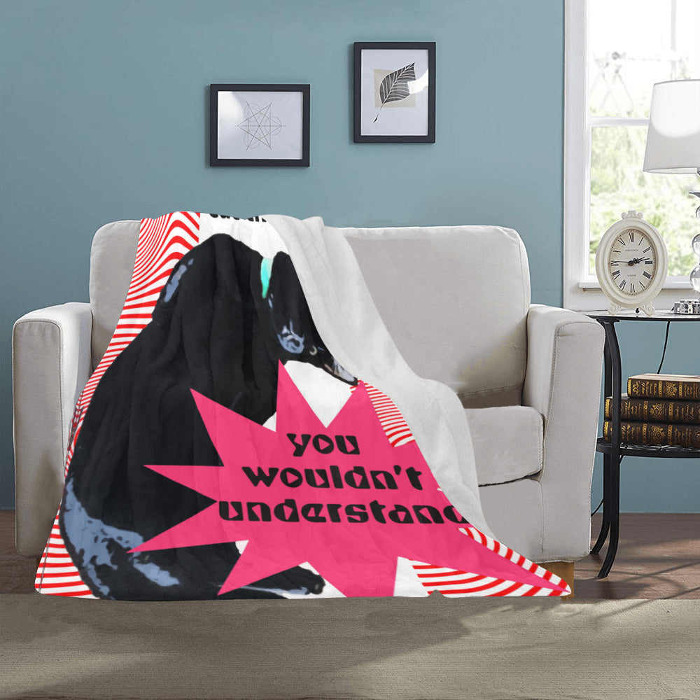 It's a Black Cat Thing Ultra-Soft Micro Fleece Blanket 40" x 50" (Made in USA)