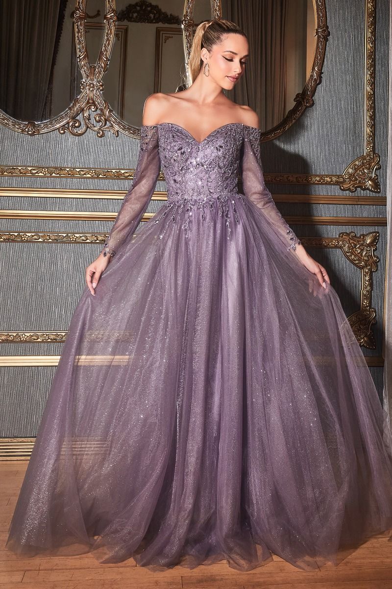 Off-shoulder A-line dress CDCD0172