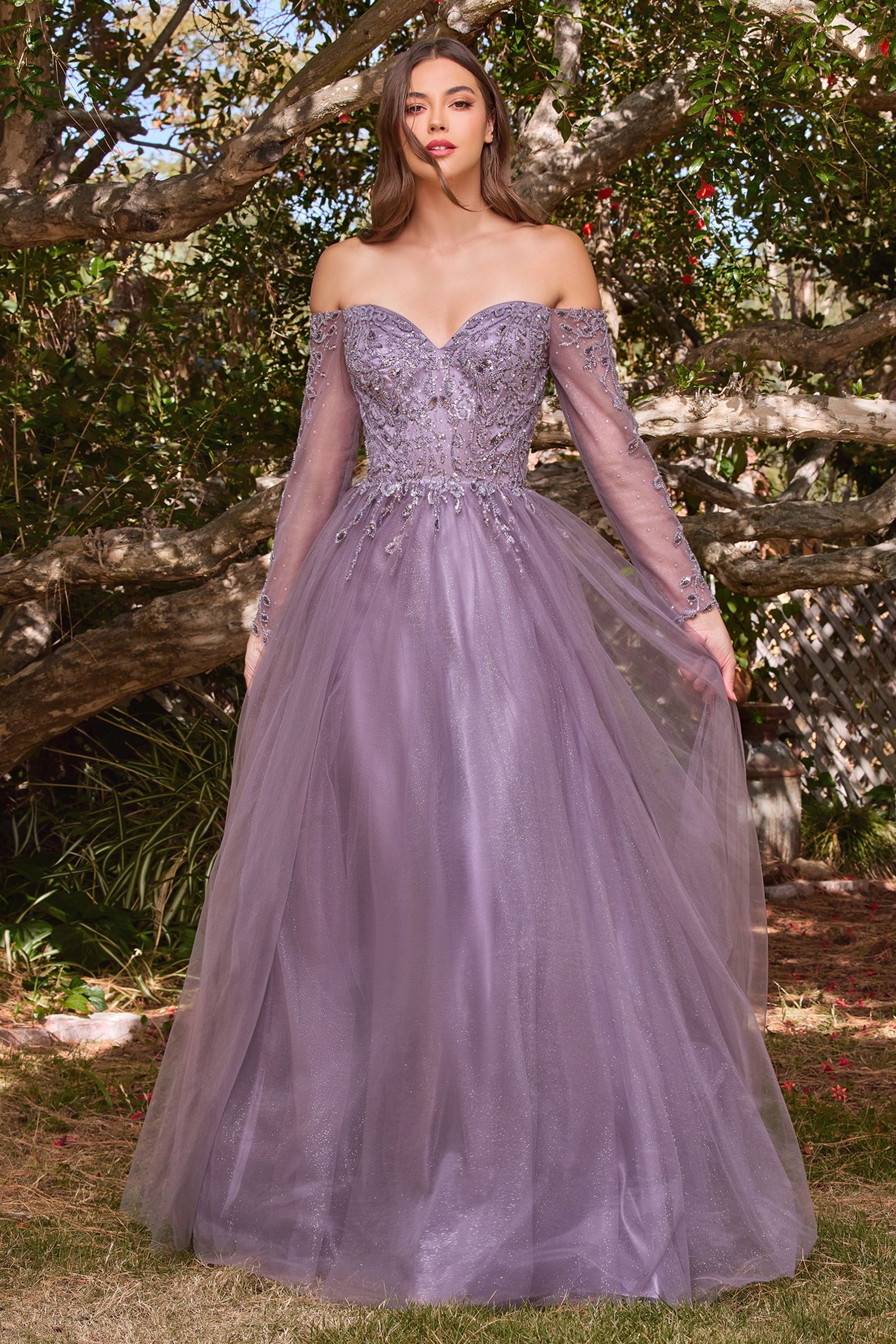 Off-shoulder A-line dress CDCD0172