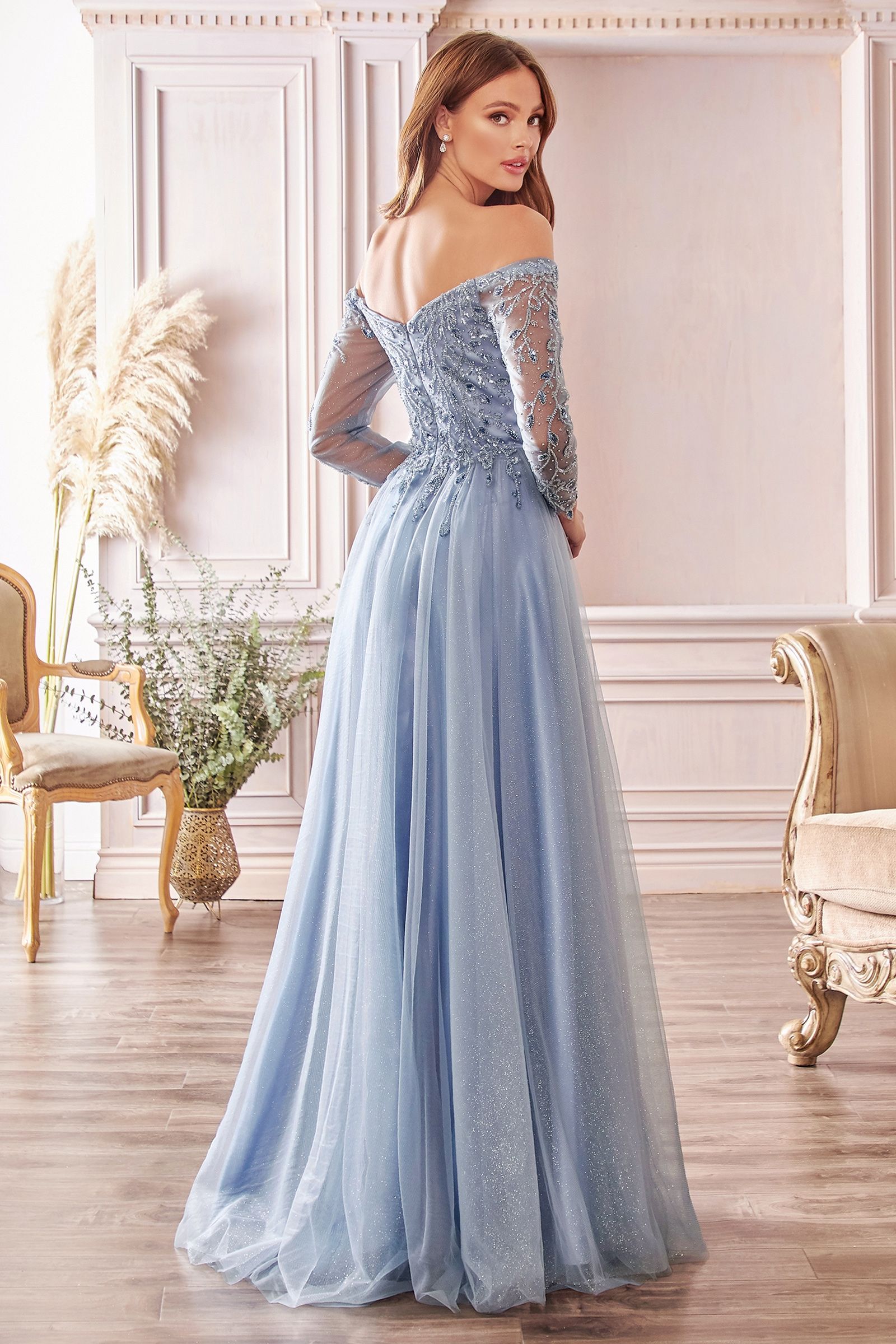 Off-shoulder A-line dress CDCD0172