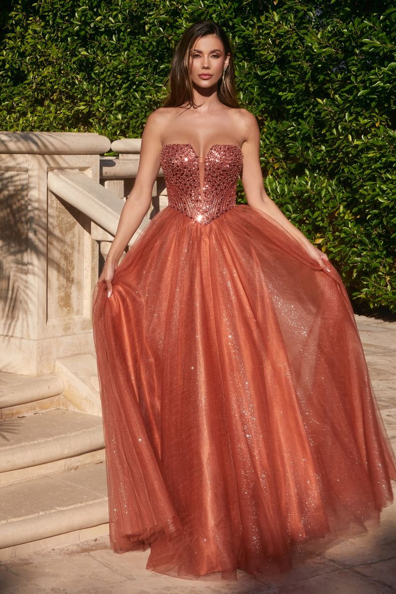 Royal Blue, Lilac, Champagne & Slate Blue Strapless Glitter Ball Gown | Sweetheart Tulle Formal Dress  CDCD0217