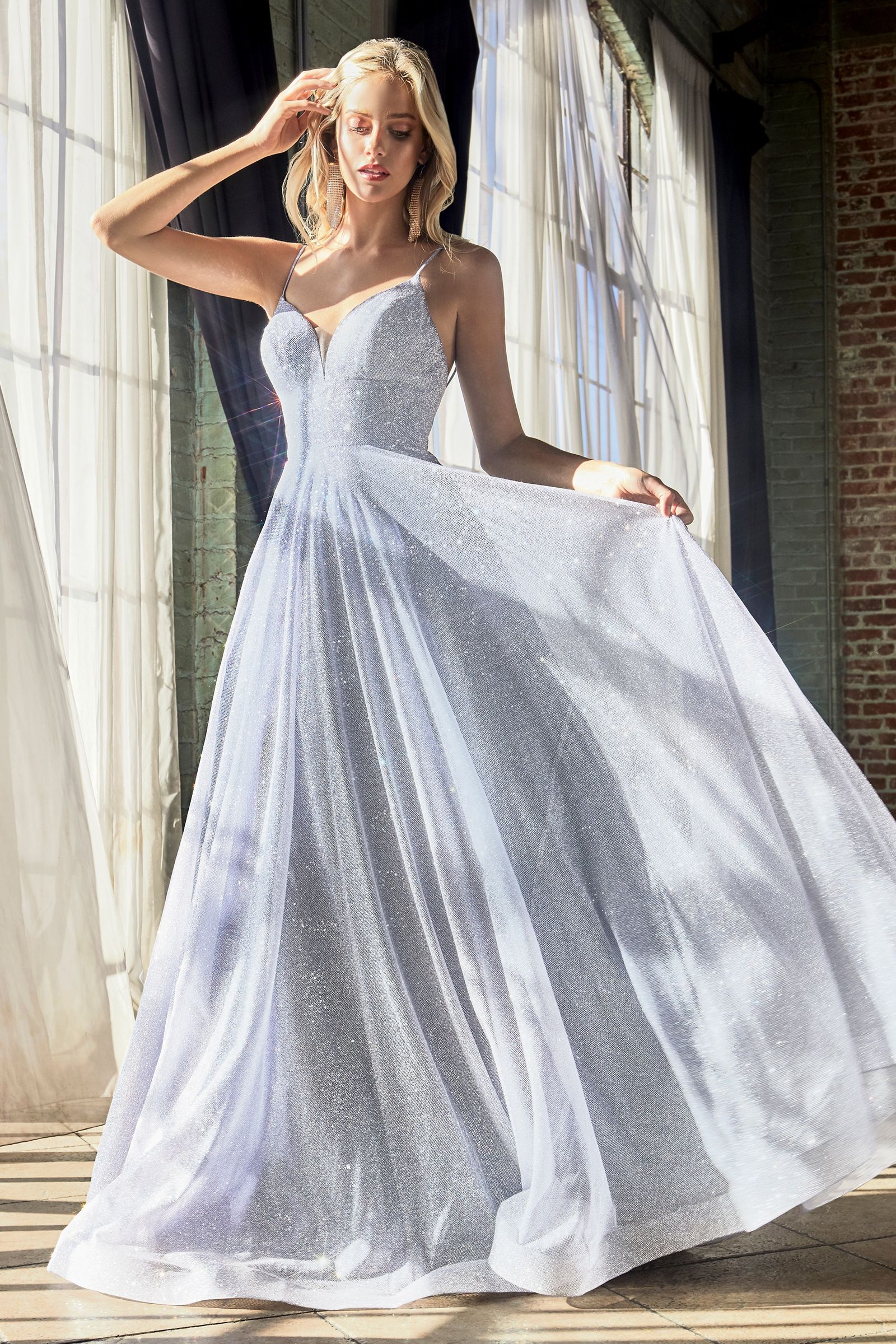 GLITTER A-LINE GOWN CDCD205