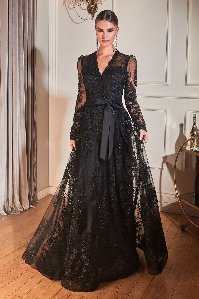 Embellished Ball Gown, Long Sleeve CDCD233